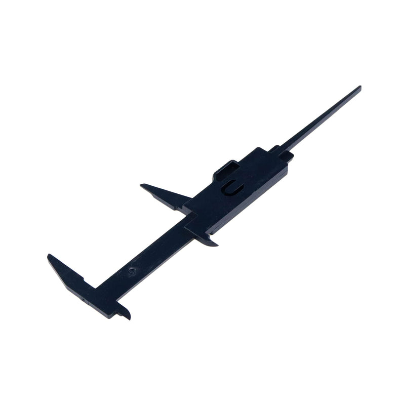 [Australia - AusPower] - Pastlla 10pcs Plastic Vernier Caliper Mini Plastic Caliper Double Scale Measuring Tool for Student Jewelry Eyebrow Stencil 0-80mm/0-3.15 Inch Black 