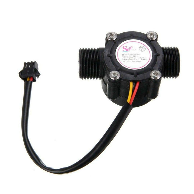 [Australia - AusPower] - DAOKI 2Pcs Water Flow Sensor 1-30L/min 1/2" Control Fluid Flowmeter Switch G1/2 Counter 1-30L/min Meter for Arduino Flowmeter Measure Temperature Instrument 