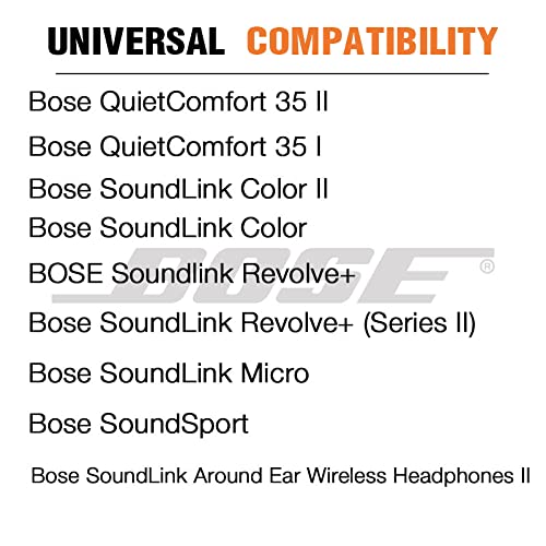 [Australia - AusPower] - Replacement Adapter Charger Cord Cable for Bose QuietComfort 35, QuietControl 35 II, 30, QuietControl 20, SoundLink Color II, Revolve+, Micro, SoundSport Wireless Earphone Headphones Charging Cable 