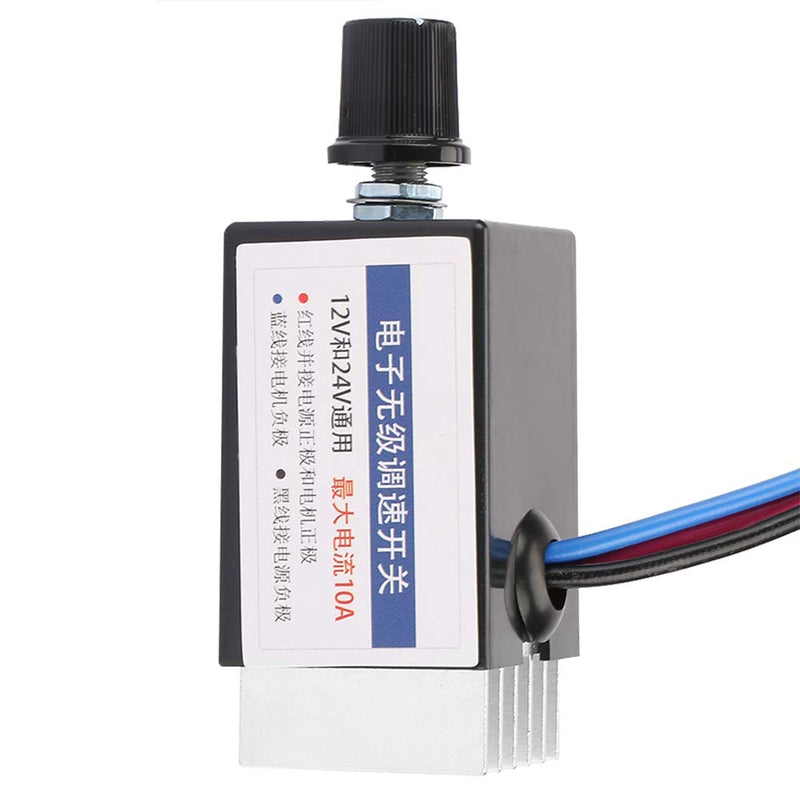 [Australia - AusPower] - Yosoo Health Gear DC Motor Speed Controller, Variable Speed Motor Controller, DC 12V/24V Electronic Stepless Speed Regulator Switch for Car Truck Fan Heater Control 