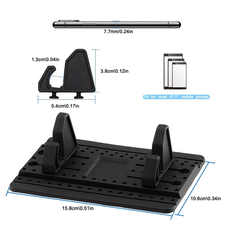 [Australia - AusPower] - Phone Holder for Car with Air Vent Brush, FineGood Universal Silicone Car Cellphone Mount Antislip Vehicle Mobile Phone GPS Mounting Mat 