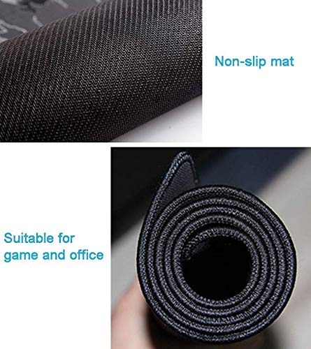 [Australia - AusPower] - Stitched Edges Large Gaming Mouse Pad,Extended Mousepad with Non-Slip Rubber Base for Laptop Desktop Computer Keyboard Mat - Rose Gold Mandala 