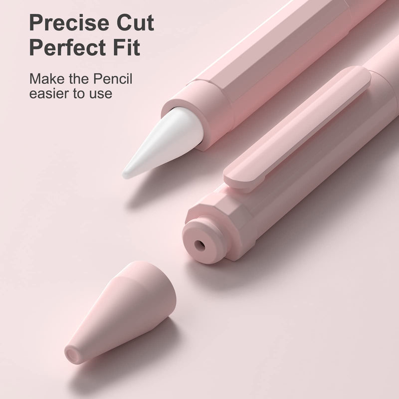 [Australia - AusPower] - iLzyty Holder Case Compatible with Apple Pencil 2nd Generation, New TPE Material Pencil Cover, Anti-Slip Grip Pencil Holder Sleeve, Magnetic Charging & Double-Tapping Supported Pink 