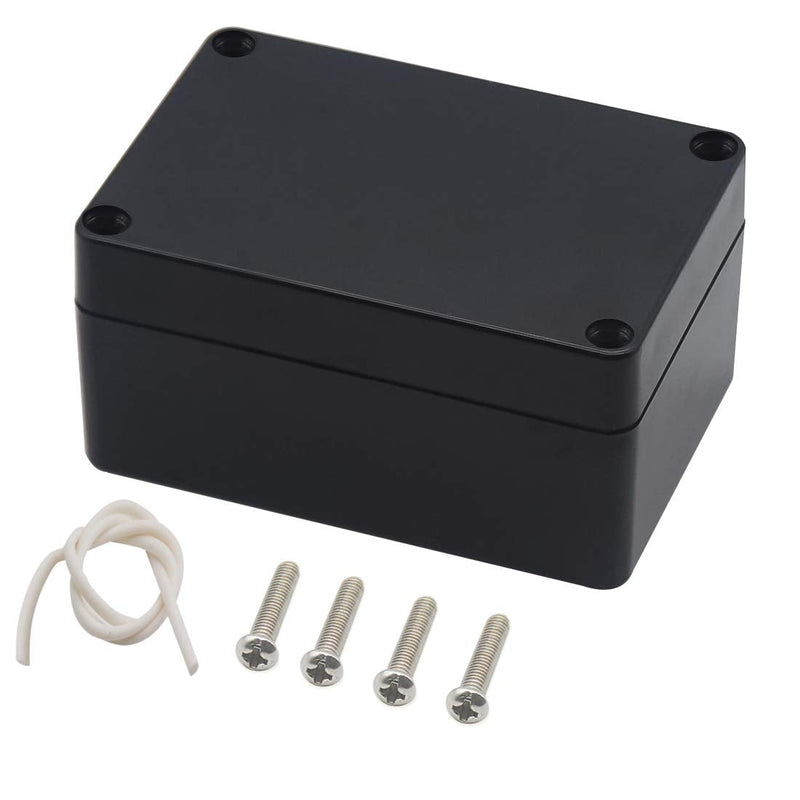 [Australia - AusPower] - Zulkit Project Box ABS Plastic IP65 Waterproof Dustproof Electrical Junction Box Enclosure Black 3.94 x 2.68 x 1.97 inch (100X68X50mm) (Pack of 2) 3.94" x 2.68" x 1.97"(Pack of 2) 