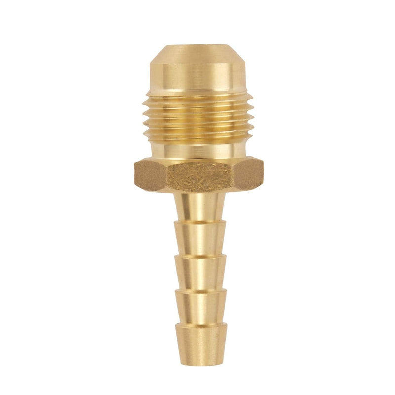 [Australia - AusPower] - Minimprover 4PCS Lead Free Brass 1/4" Hose ID Barb to 3/8" Male Flare Straight Brass Hose Connector Fitting Fuel/AIR/Water/Oil/Gas/WOG 