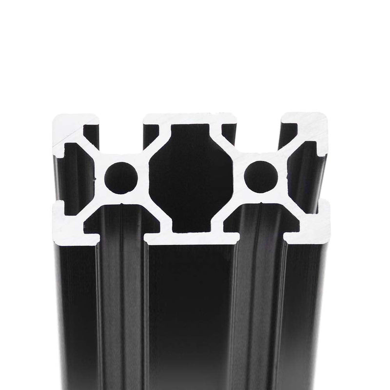 [Australia - AusPower] - 2 Pcs 2040 CNC 3D Printer Parts European Standard Anodized Linear Rail Aluminum Profile Extrusion for DIY 3D Printer Black (500mm) 500 mm 