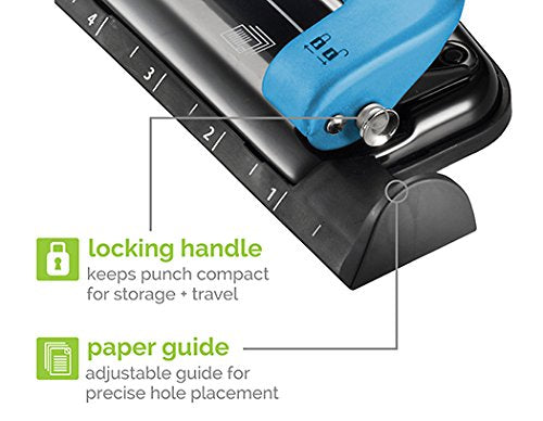 [Australia - AusPower] - PaperPro inPRESS 12 Reduced Effort 3-Hole Punch, 12 Sheets, Blue (2103) 