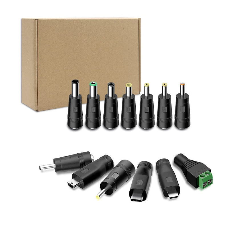 [Australia - AusPower] - Belker Universal 5V DC 5.5 2.1mm Jack Charging Cable Power Cord, USB to DC Power Cable with 14 Interchangeable Plugs Connectors Adapters Compatible with Fan Speaker Router Mini and More 5V Devices 