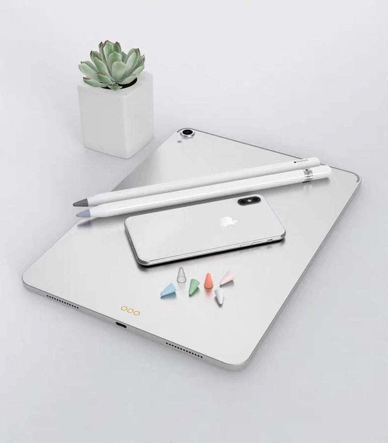 [Australia - AusPower] - HappyCover Compatible with Apple Pencil Tips, Professional Liquid Silicone Nibs Cover Replacement for 1st & 2nd Gen, Writing Anti-Slip Protective Case for Apple iPad Pencil. (White) White 