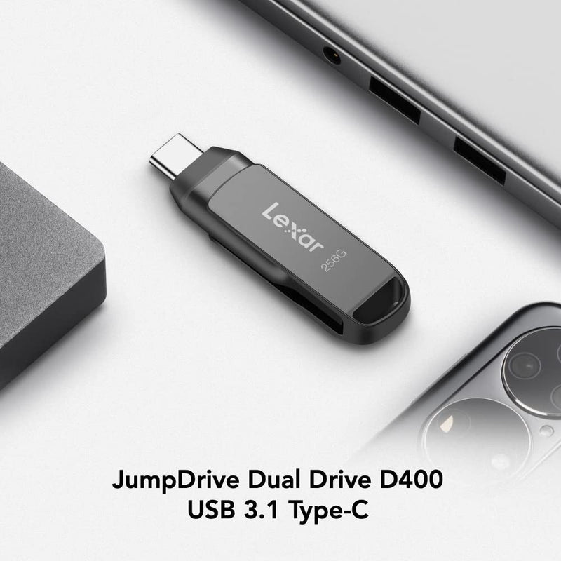 [Australia - AusPower] - Lexar 128GB JumpDrive Dual Drive D400 USB 3.1 Type-C and Type-A Flash Drive, Up to 130MB/s Read (LJDD400128G-BNQNU) 