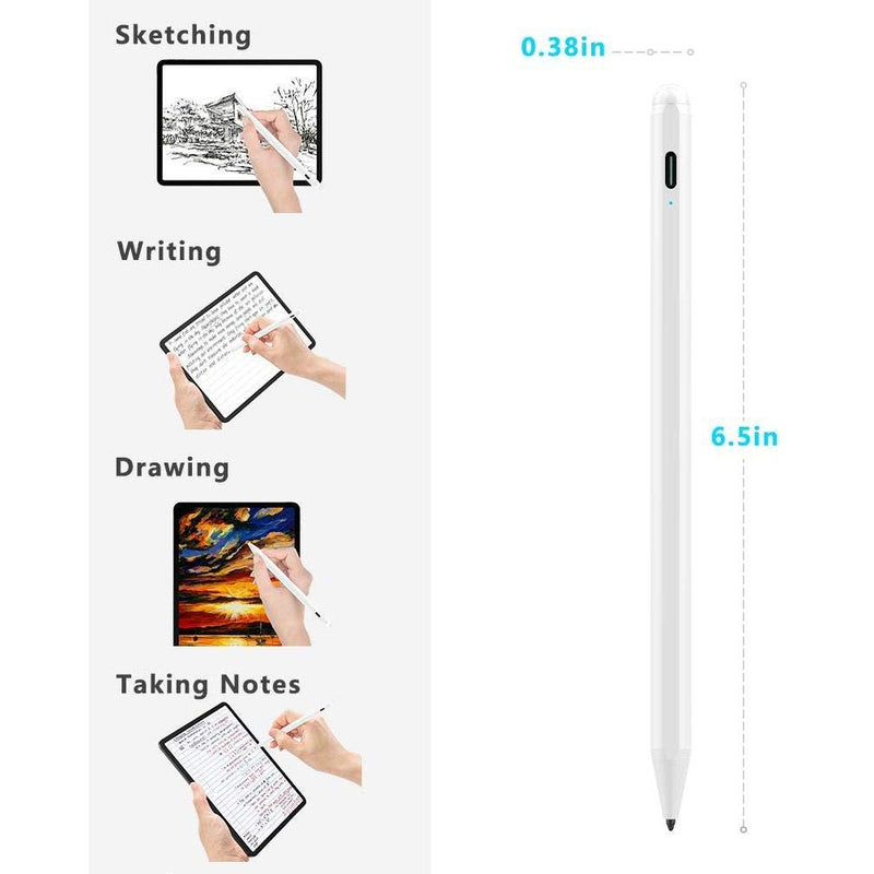 [Australia - AusPower] - BoxWave Active Pencil Stylus for iPads - Winter White, Stylus Pen for Smartphones and Tablets 
