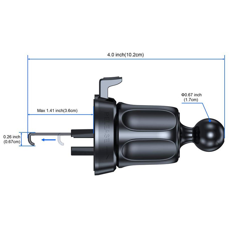 [Australia - AusPower] - [Upgraded-2nd Generation] Miracase Universal Phone Holder for Car, Air Vent Car Phone Holder Mount Compatible with iPhone 13 Series/iPhone 12 Series/11 Pro Max/SE/XR and All Phones,Black Black 