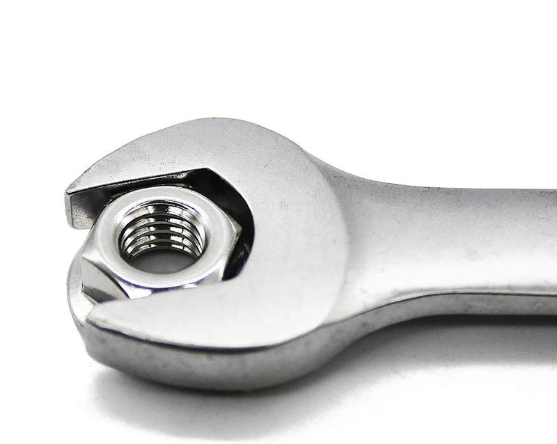 [Australia - AusPower] - Liberty，8pcs M10 x 1.25mm Pitch Metric fine Thread Orthodontic 304 Stainless Steel hex Flange nut Silver 