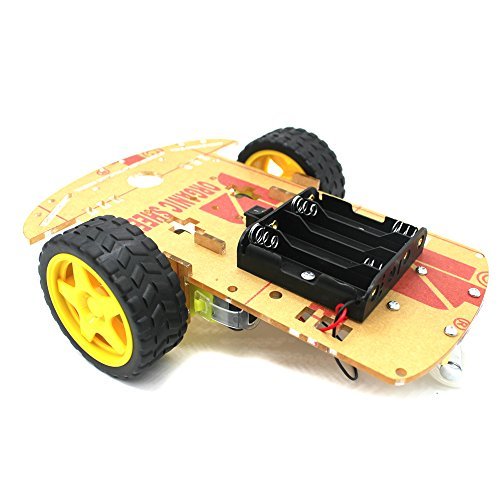 [Australia - AusPower] - YIKESHU 2WD Smart Robot Car Chassis Kit with Speed Encoder Battery Box for Kids Teens DIY 