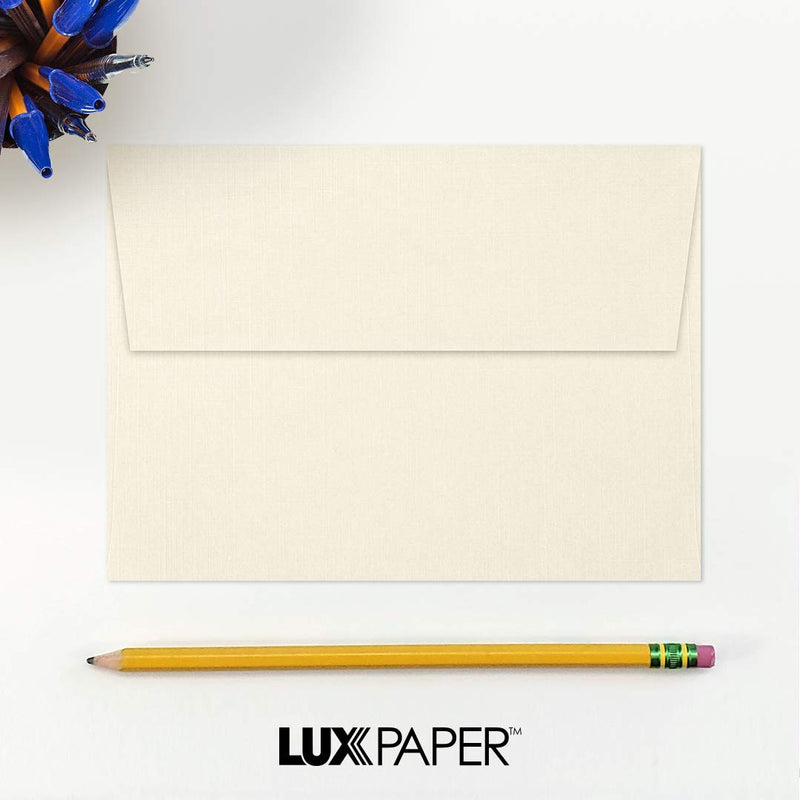 [Australia - AusPower] - A7 Invitation Envelopes w/Peel & Press (5 1/4 x 7 1/4) - Natural Linen (50 Qty.) | Perfect for Invitations, Announcements, Sending Cards, 5x7 Photos, Weddings | 4880-NLI-50 50 Qty. 
