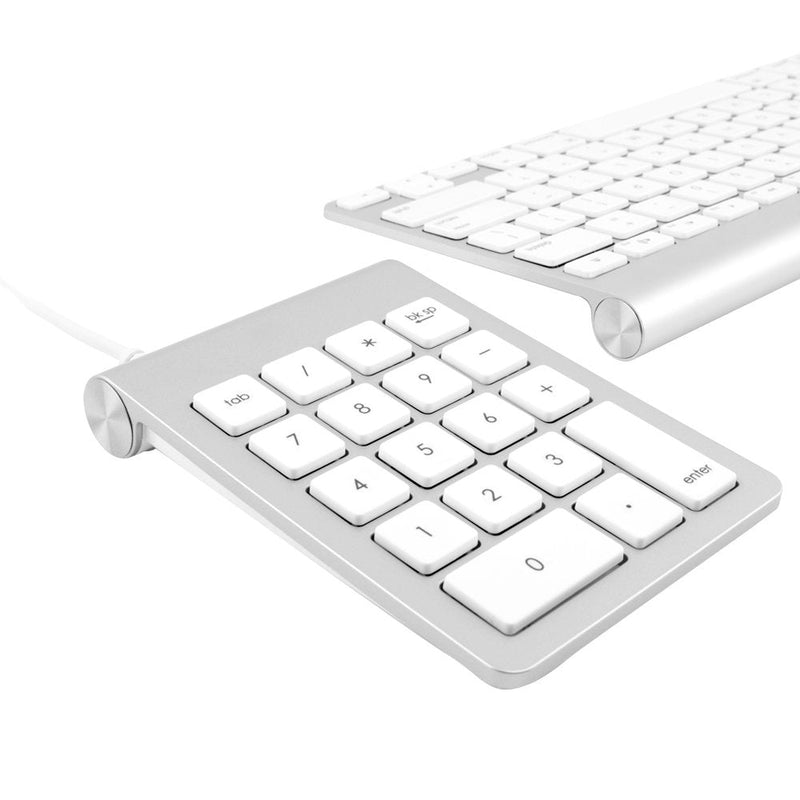 [Australia - AusPower] - Satechi Aluminum Finish USB Numeric Keypad - 18-Key USB Number Pad - Compatible with MacOS & Windows Devices 