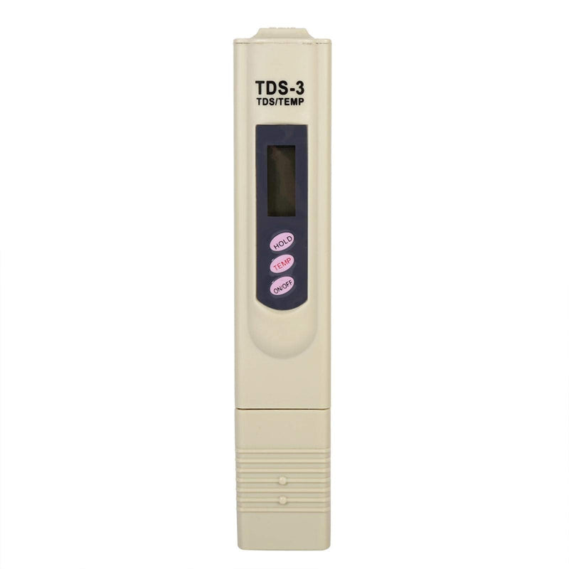 [Australia - AusPower] - Yongfer Portable TDS Meter Tester-Digital LCD Water Quality Testing Pen Purity Filter TDS Meter Tester 0-9990 PPM Temp Portable(Gray) 