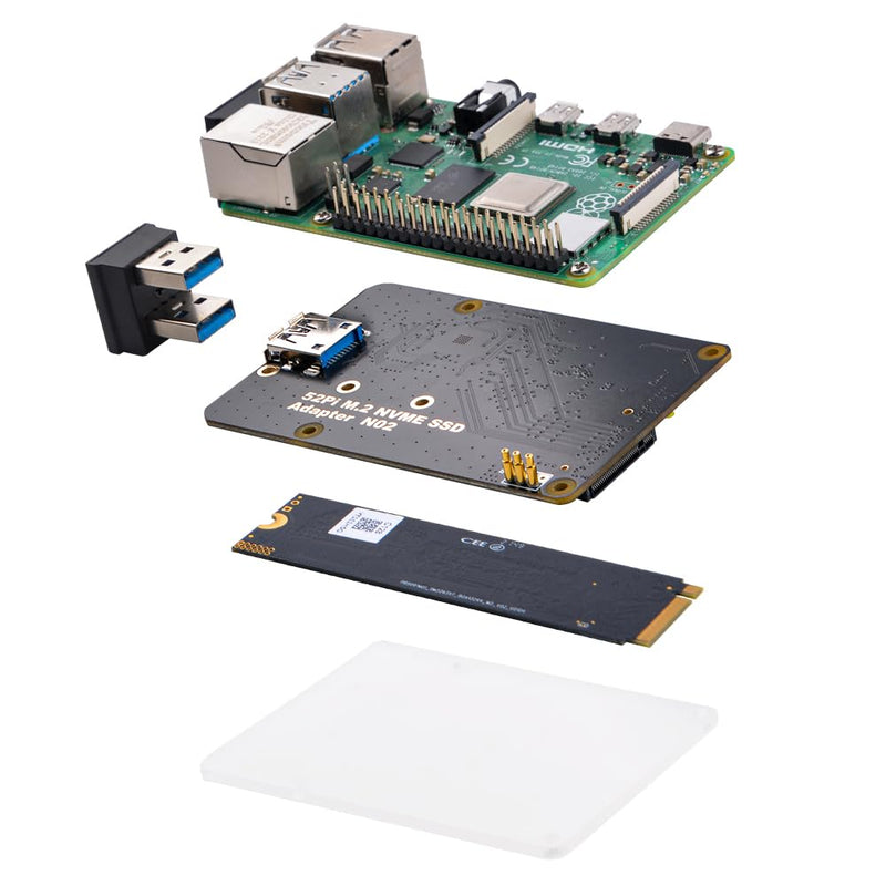 [Australia - AusPower] - GeeekPi M.2 NVME SSD Storage Expansion Board for Raspberry Pi 4, Only Support M.2 NVME SSD (Pi Board or M.2 NVME SSD NOT Included) 
