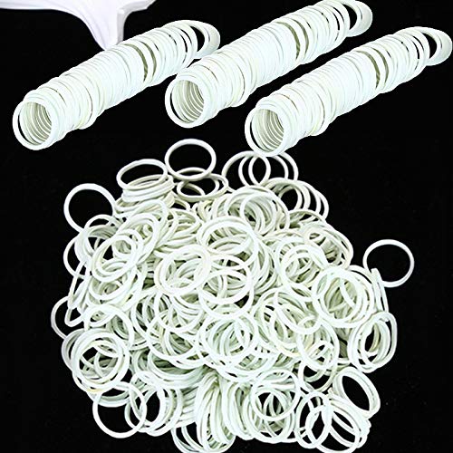 [Australia - AusPower] - AMUU Rubber Bands black Grayish white 1000 pcs Diameter 16mm Small Rubber Band Mini 500pcs Grayish White 500pcs Black Rubber Bands Office Supplies Soft Elastic Bands School Home Black,White-1000Pcs 