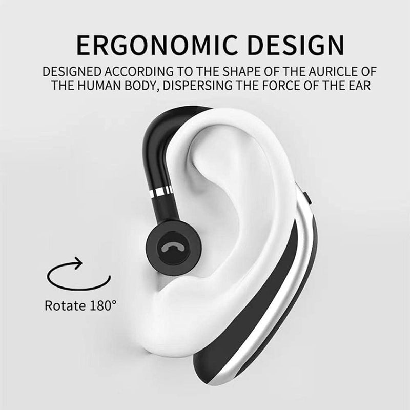 [Australia - AusPower] - Bluetooth Headset,Wireless Earbud v5.0 Business Bluetooth Earpiece in Ear Lightweight Sweatproof Earphones with Mic Work for Cell Phones for Office/Workout/Driving 
