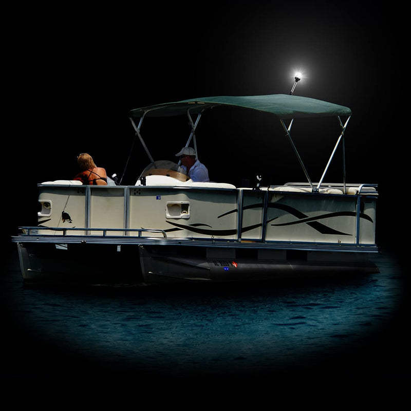 [Australia - AusPower] - Obcursco 12 Inches Led Anchor Navigation Lights, White Fold Down Boat Stern Light, 3 NM Visibility Marine All Round Lights for Pontoon and Fishing Boats 