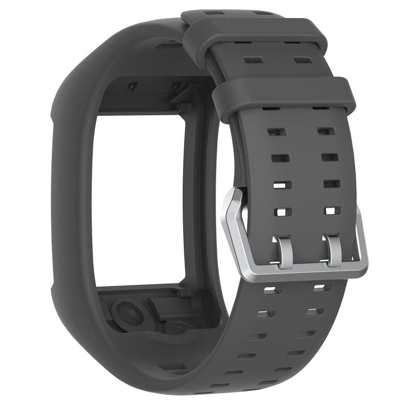[Australia - AusPower] - LOKEKE Polar M600 Smart Watch Replacement Band - LOKEKE Replacement Silicone Band Strap for Polar M600 (Silicone Gray) Silicone Gray 