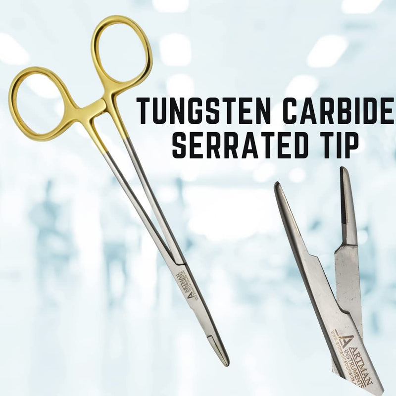 [Australia - AusPower] - Olsen HEGAR Needle Holder, Needle Driver with Scissors Cutting Edges, 6 inches with Tungsten Carbide ARTMAN Brand 