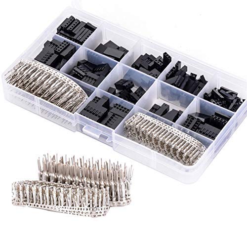 [Australia - AusPower] - CHENBO 620pcs 2.54mm/0.1" Connectors Wire Jumper Cable Pin Header Connector Housing Assortment Kit Male Female Crimp Pin Connector Terminal Pitch With Plastic Box 