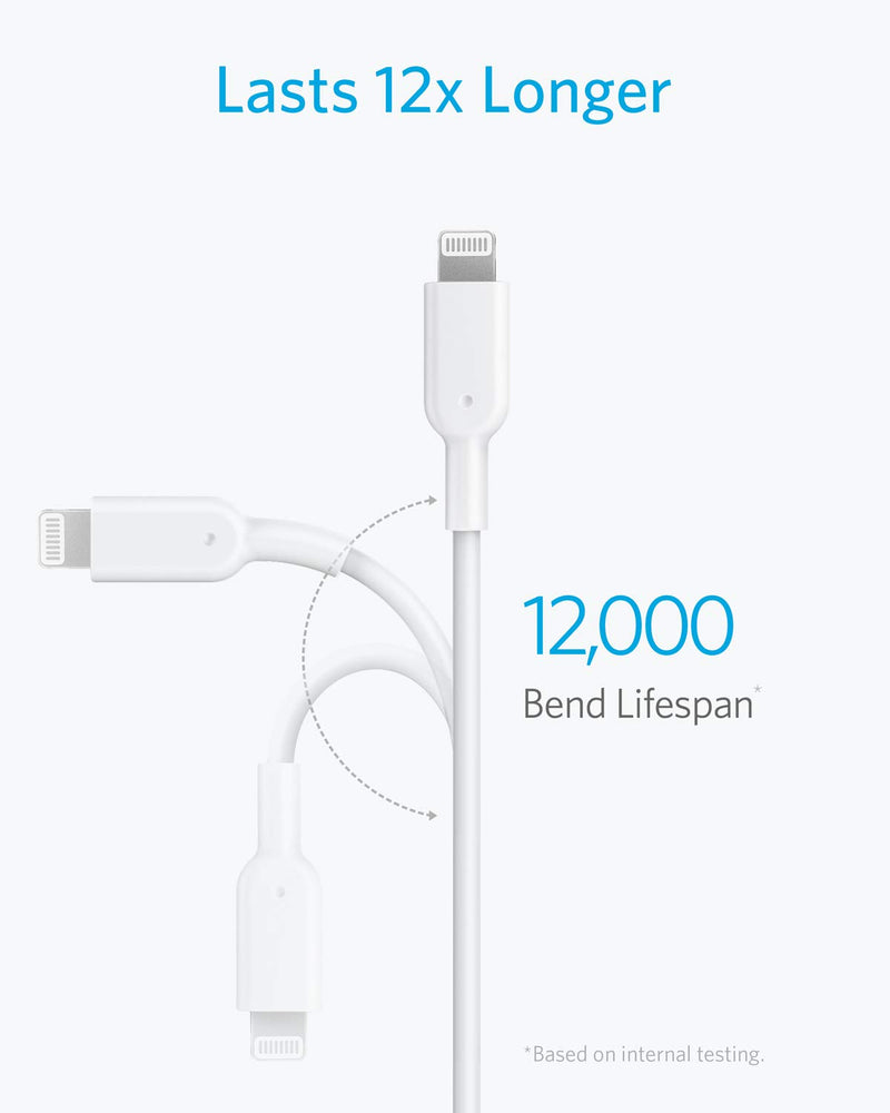 [Australia - AusPower] - Anker USB C to Lightning Cable [6ft, 2-Pack MFi Certified] Powerline II for iPhone 13 13 Pro 12 11 X XS XR 8 Plus AirPods Pro, Supports Power Delivery (White) 