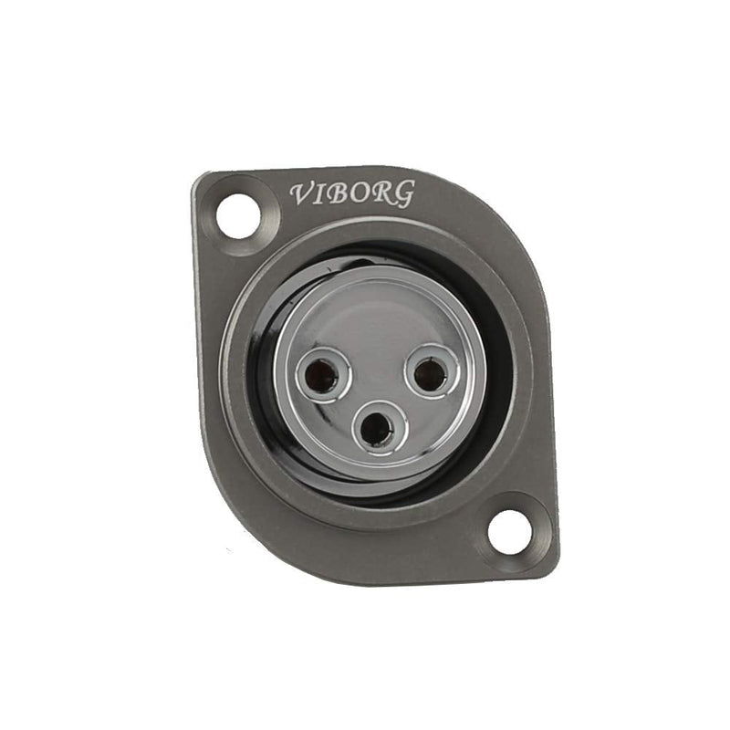 [Australia - AusPower] - Viborg Female XLR Chassis Mount Connectors, Hi End Audio XLR Panel Socket, Pure Copper Rhodium Plated XLR Receptacle with PTFE Insulator 1PC(Rhodium Plated) 
