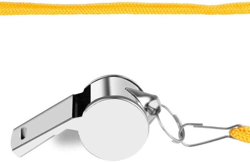 [Australia - AusPower] - BIMIGET Coach Whistle,35Pack Football Referee Whistle with Lanyard for Emergency Sports Training Referee Silver-35Pack 