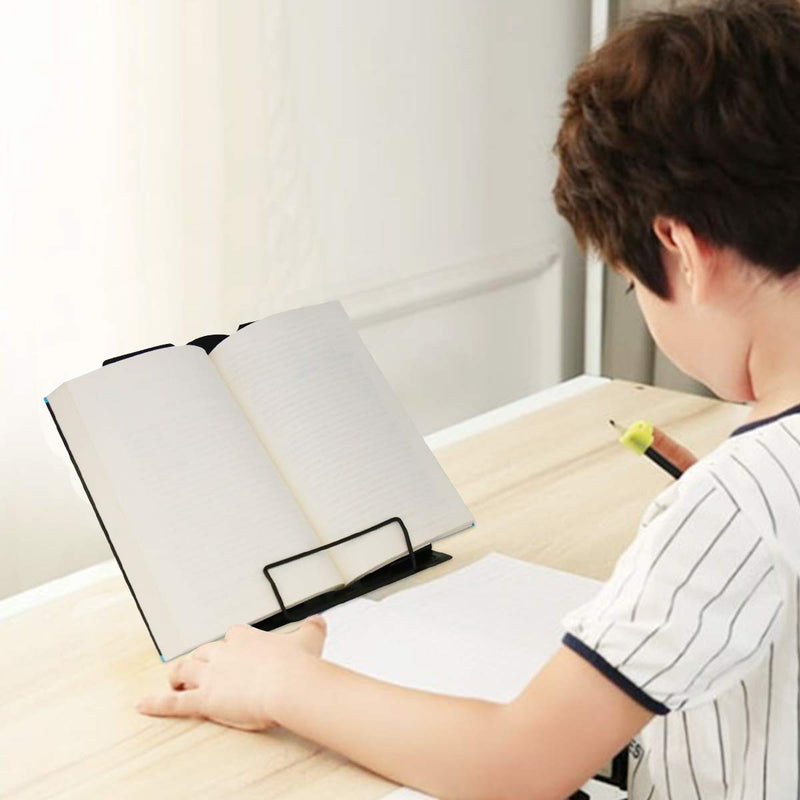 [Australia - AusPower] - Citmage Desk Book Stand Document Holder Heavy Duty Metal Reading Stand with Book Magazine Menu iPad Music Score Speech Draft with 5 Adjustable Positions(Black) Black 