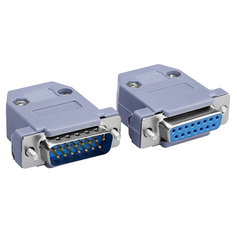 [Australia - AusPower] - ANMBEST DB15 Solder Connector, 15PIN RS232 Terminal Adapter Breakout Board with Case Assortment Kit(10PCS Male + 10PCS Female) 