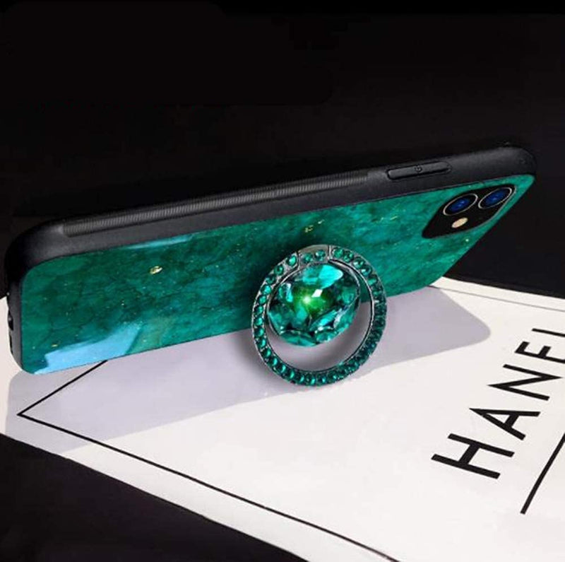 [Australia - AusPower] - for Cute iPhone 13 Pro Max Case with Ring Kickstand and Strap for Women Girls,Luxury Glitter Sparkle Marble Design Bling Girly Soft Rugged TPU Bumper Hard Phone Case for iPhone 13 Pro Max 6.7'' Green iPhone 13 Pro Max 6.7 Inch 