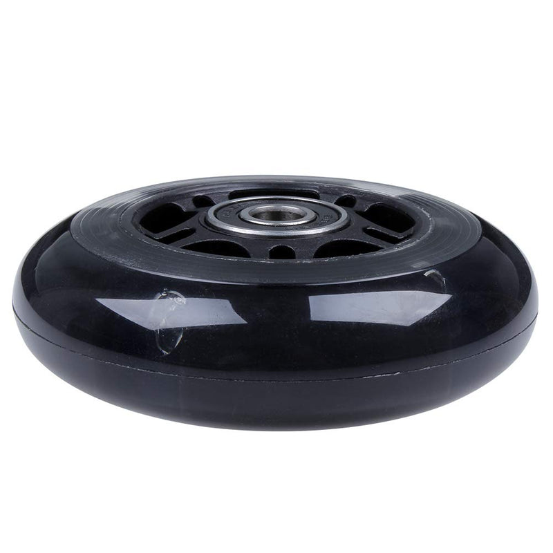 [Australia - AusPower] - AOWISH 2-Pack Light Up Scooter Rear Wheels 80mm LED Flash Flashing Inline Skates Replacement Wheel with Bearings ABEC 9 for Adjustable 3-Wheel Kick Scooters Black 