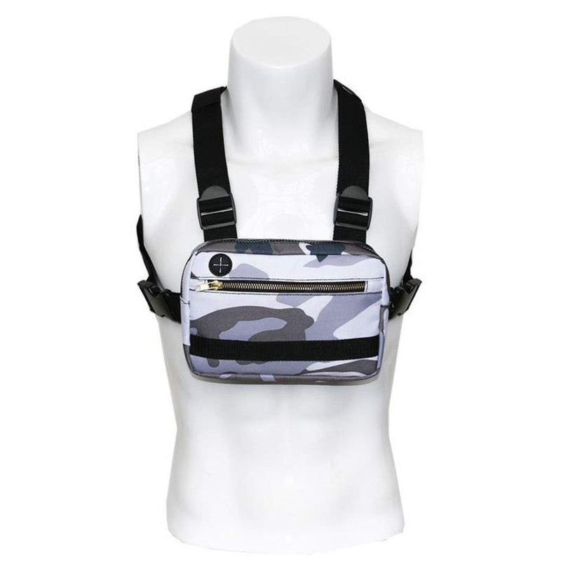 [Australia - AusPower] - Utility Outdoor Sports Chest Bag Harness Pocket Pack Men's and Women's Equipment for Leisure Running, Hiking 