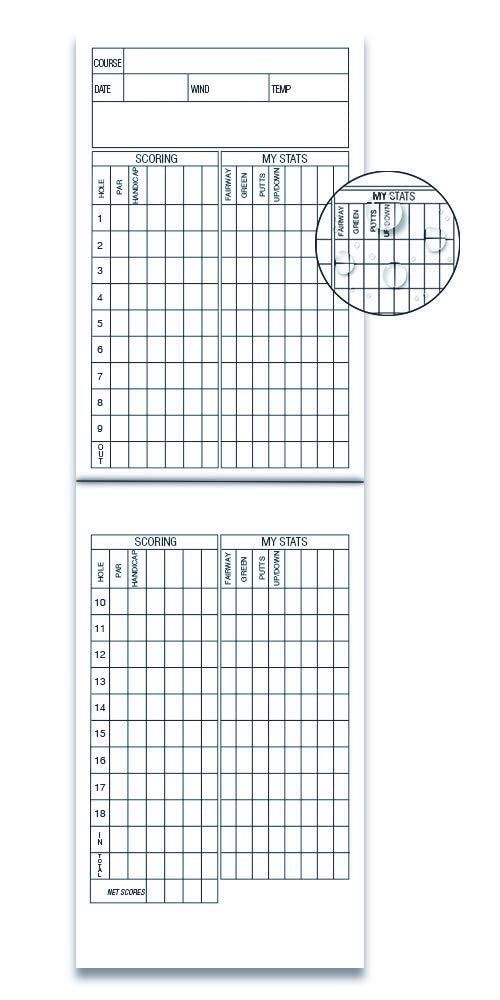[Australia - AusPower] - Golf Scorecard and Statistics Notebook Weatherproof (2 Pack) Golf Stats, Fits Golf Covers-Made in USA 
