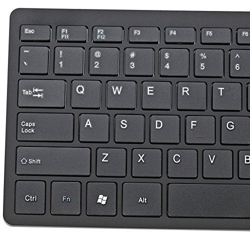 [Australia - AusPower] - iKKEGOL USB Mini Slim Wired 78 Key Small Super Thin Compact Keyboard for Desktop Laptop PC Win 7 Mac (Black) Black 