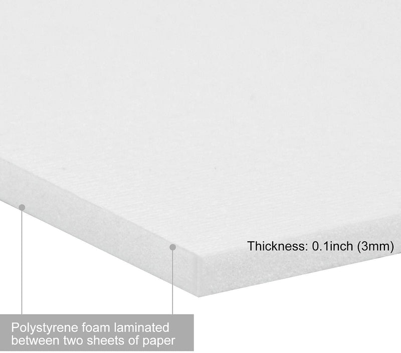 [Australia - AusPower] - Acrux7 20 Pack 11" X 14" Foam Boards, 1/8" Thickness Foam Core Baking Boards Polystyrene Poster Board Signboard for Presentations, School, Office & Art Projects 