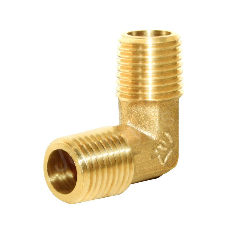 [Australia - AusPower] - Joywayus 90-Degree Male Elbow Pipe Fitting Forged Brass 90 Degree Right Angle 1/2"NPT Male x 1/2"NPT Male (Pack of 2) Male x Male 