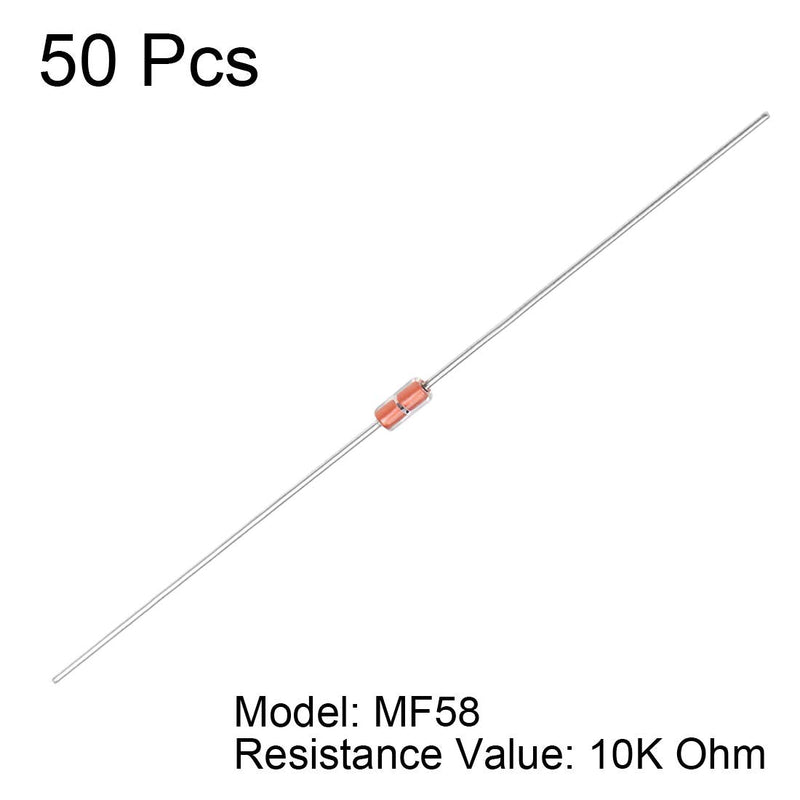 [Australia - AusPower] - uxcell 50PCS NTC Thermistors Resistors MF58 3950B 10K Ohm Glass Sealed Temperature Sensors 