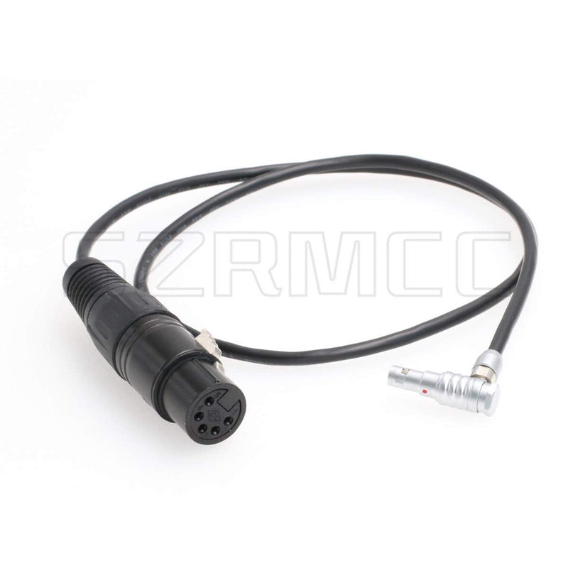 [Australia - AusPower] - SZRMCC XLR 5 Pin Female to Right Angle 00B 5 Pin Audio Input Cable for Arri Alexa Mini and Z CAM E2 Camera (Right Angle, 60cm) 