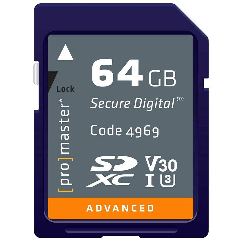 [Australia - AusPower] - Promaster ADVANCED SDHC 64GB Memory Card 633X U3 V30 