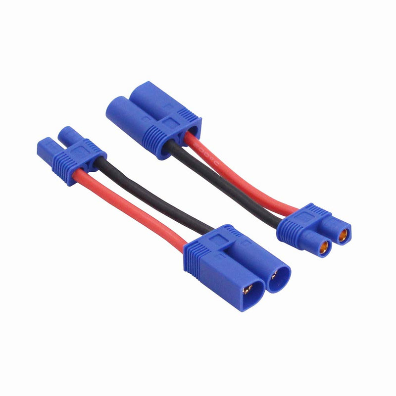 [Australia - AusPower] - OliRC 2pcs Male EC5 to Female EC3 Connector Adapter with 14awg 2in Cable(C108-2) 