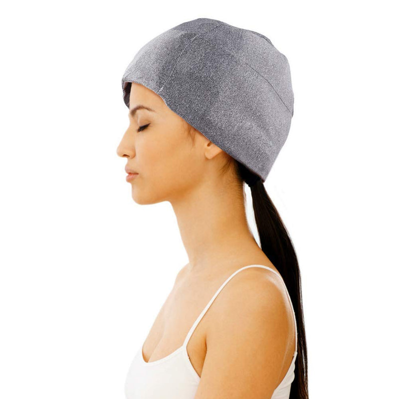 [Australia - AusPower] - Migraine Gel Full Head Coverage Ice Hat by FOMI Care | Cranial Cold Cap | Top and Side Skull Cooling Headache and Chemo Recovery Pack | Wearable Therapy Wrap for Sinus, Stress, Pressure Pain Relief 