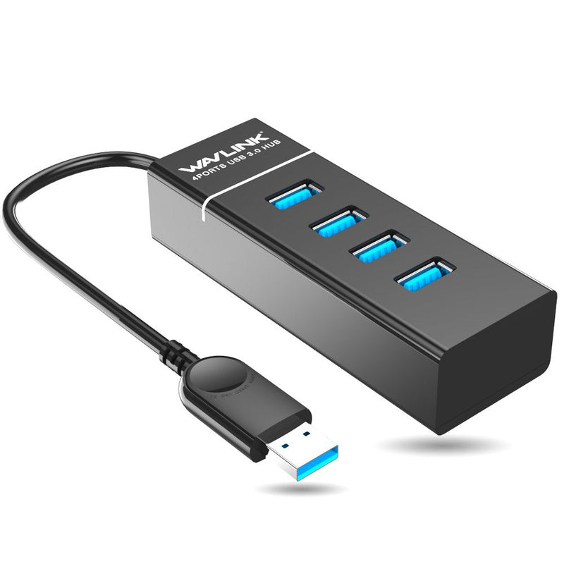 [Australia - AusPower] - WAVLINK 4-Port USB 3.0 Hub, Ultra-Slim 4 Port Data Hub USB A Splitter for MacBook, Mac Pro/ Mini, iMac, Surface Pro, XPS, PC, Flash Drive, Mobile HDD 