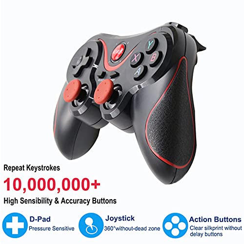 [Australia - AusPower] - Android Gamepad Controller, Megadream Wireless Key Mapping Gamepad Joystick Perfect for Call of Duty & Apex Legends & More, Compatible for Samsung Galaxy HTC LG Other Phone, Not for iOS Black+Red 