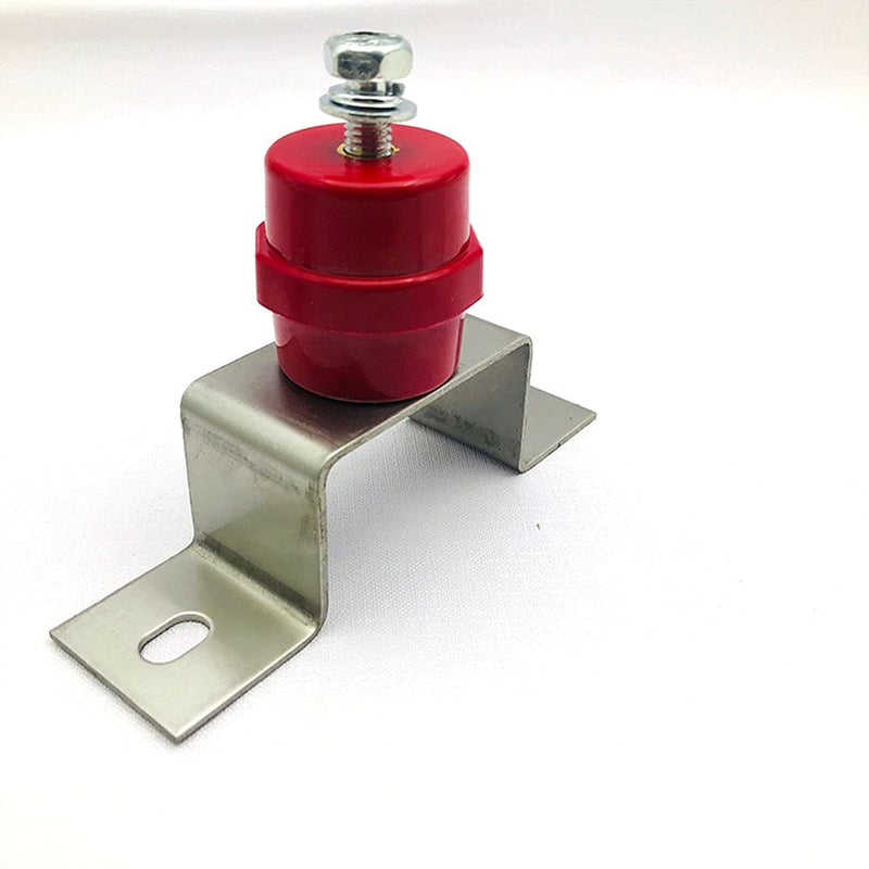 [Australia - AusPower] - E-outstanding 5 Pcs Busba Insulator with Combined Screw, Red Resin Polyester Standoff Insulators, SM25xM6 