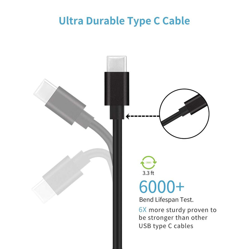 [Australia - AusPower] - Rapid Type C Car Charger, Compatible for Google Pixel 6 Pro/6/5a/5/4a/4/3a/3/2/XL, Samsung Note 20/S21 Fast USB C PD Car Charger with 3ft Cable, 18W Power Delivery &Quick Charge 3.0 Car Adapter-Black Black 