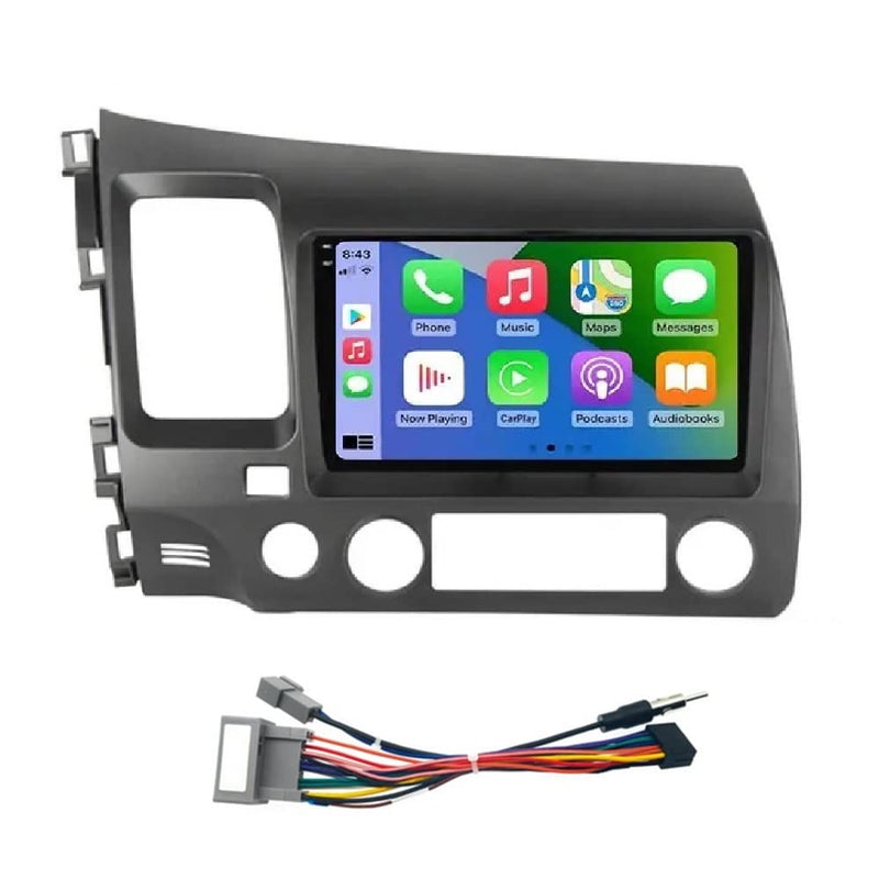 [Australia - AusPower] - YuYue Electronic 2 Din Radio Frame Fascia Compatible with Honda Civic 2008-2011 Left Hand Drive 9 INCH Dash Mount Kit Faceplates Stereo Panel Bezel 